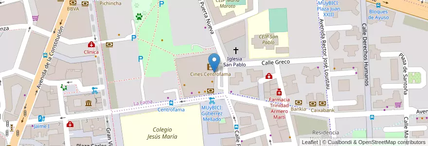 Mapa de ubicacion de Sala R.E.M. en Spanje, Murcia, Murcia, Área Metropolitana De Murcia, Murcia.