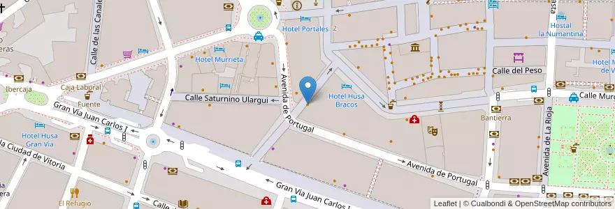 Mapa de ubicacion de Sala Suite en إسبانيا, لا ريوخا, لا ريوخا, لوغرونيو.