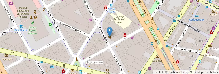 Mapa de ubicacion de Sala Ultramar en スペイン, バレンシア州, València / Valencia, Comarca De València, València.