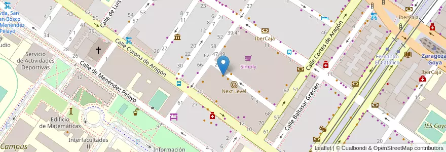 Mapa de ubicacion de Sala Utopía en إسبانيا, أرغون, سرقسطة, Zaragoza, سرقسطة.