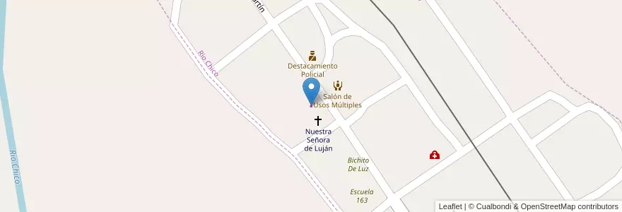 Mapa de ubicacion de Sala Velatoria en آرژانتین, شیلی, استان ریو نگرو، آرژانتین, Departamento Ñorquincó, Río Chico.