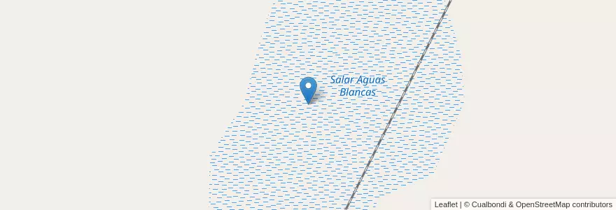 Mapa de ubicacion de Salar Aguas Blancas en アルゼンチン, サルタ州, Los Andes, Municipio De San Antonio De Los Cobres.