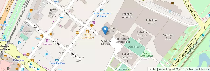 Mapa de ubicacion de Salas Nogal / Ceibo, Palermo en آرژانتین, Ciudad Autónoma De Buenos Aires, Buenos Aires, Comuna 14.