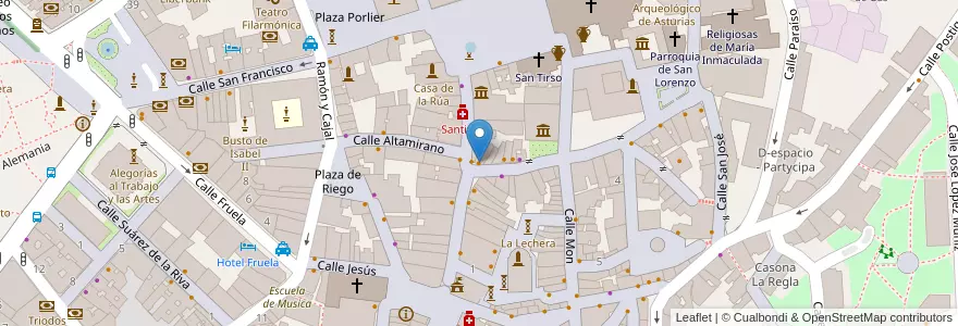 Mapa de ubicacion de Salazogue en اسپانیا, آستوریاس, آستوریاس, Oviedo.