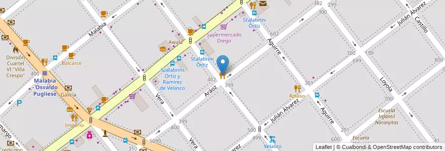 Mapa de ubicacion de Salgado Alimentos, Villa Crespo en Argentinië, Ciudad Autónoma De Buenos Aires, Buenos Aires.