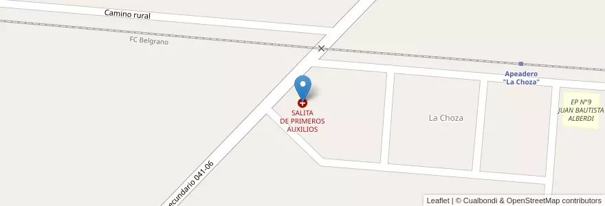 Mapa de ubicacion de SALITA DE PRIMEROS AUXILIOS en アルゼンチン, ブエノスアイレス州, Partido De General Las Heras.