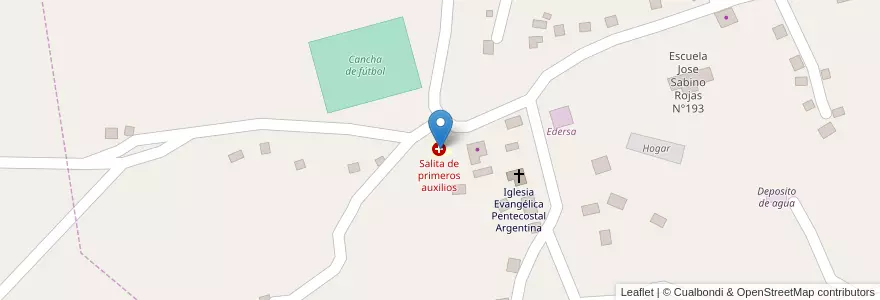Mapa de ubicacion de Salita de primeros auxilios en 阿根廷, 智利, 内格罗河省, Cerro Policía, Departamento El Cuy.