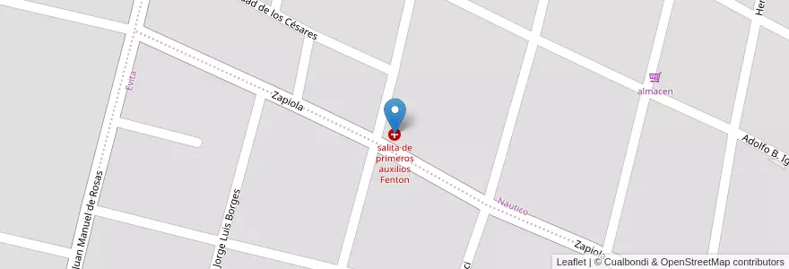 Mapa de ubicacion de salita de primeros auxilios Fenton en الأرجنتين, تشيلي, محافظة سانتا كروز, Güer Aike, Municipio De Río Gallegos, Río Gallegos.