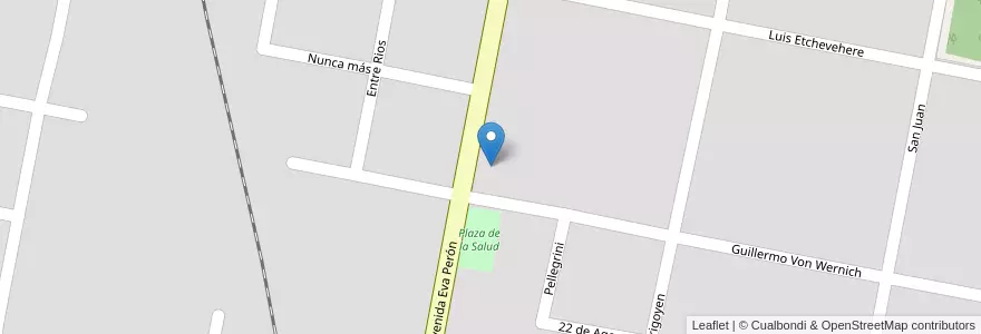 Mapa de ubicacion de Salón Avenida en アルゼンチン, エントレ・リオス州, Departamento Concordia, Distrito Suburbios, Concordia, Concordia.