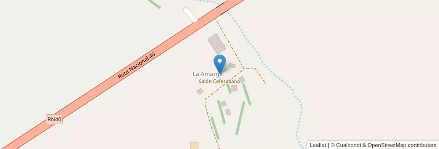 Mapa de ubicacion de Salón Ceferiniano en Arjantin, Şili, Neuquén, Departamento Catán Lil.