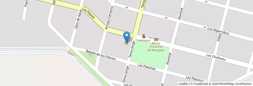 Mapa de ubicacion de Salon Comunitario en Arjantin, Şili, Neuquén, Departamento Añelo, Añelo, Añelo.