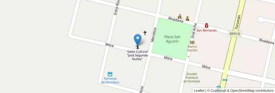 Mapa de ubicacion de Salón Cultural "José Segundo Nuñez" en Arjantin, San Juan, Valle Fértil.