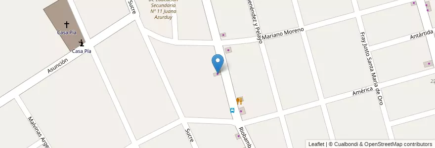 Mapa de ubicacion de Salon de Belleza en Argentine, Province De Buenos Aires, Partido De Tigre, Don Torcuato.