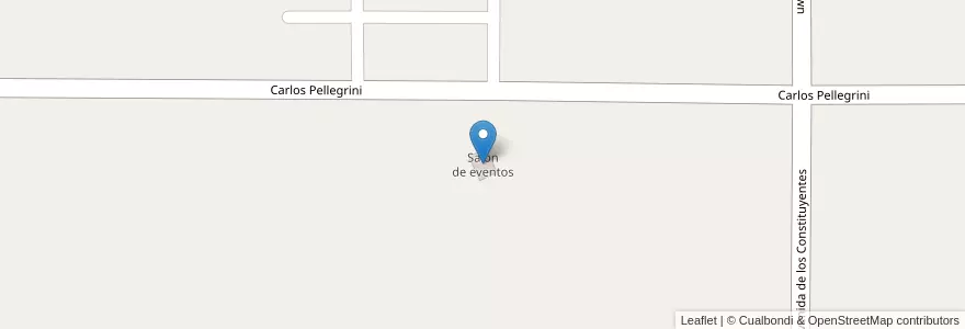 Mapa de ubicacion de Salon de eventos en Arjantin, Şili, Neuquén, Departamento Confluencia, Municipio De Plottier, Plottier.