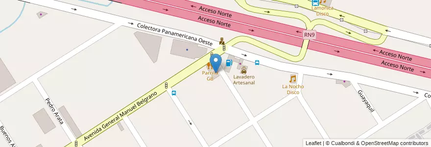 Mapa de ubicacion de Salón de Eventos G3 en Argentinië, Buenos Aires, Partido De Tigre, Don Torcuato.