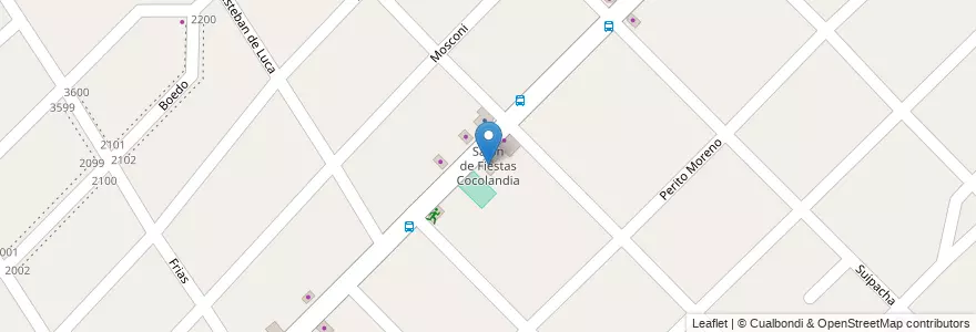 Mapa de ubicacion de Salón de Fiestas Cocolandia en 아르헨티나, 부에노스아이레스주, Partido De Malvinas Argentinas, Los Polvorines.