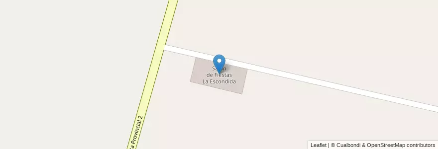 Mapa de ubicacion de Salón de Fiestas La Escondida en Arjantin, Santa Fe, Departamento La Capital, Municipio De Monte Vera.