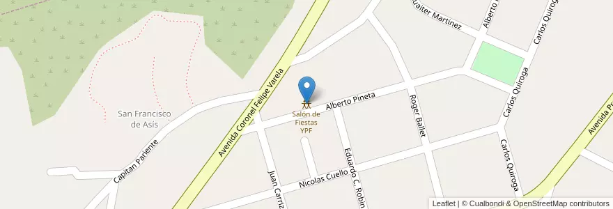 Mapa de ubicacion de Salón de Fiestas YPF en آرژانتین, Catamarca, Departamento Capital, Municipio De San Fernando Del Valle De Catamarca, San Fernando Del Valle De Catamarca.