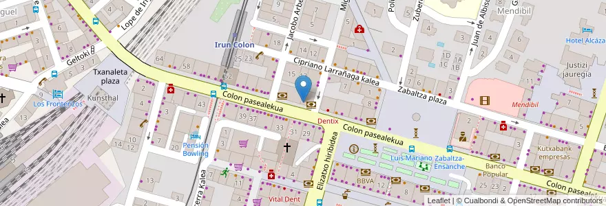 Mapa de ubicacion de Salon de juego Kuttuna en Испания, Страна Басков, Гипускоа, Бахо-Бидасоа, Irun.