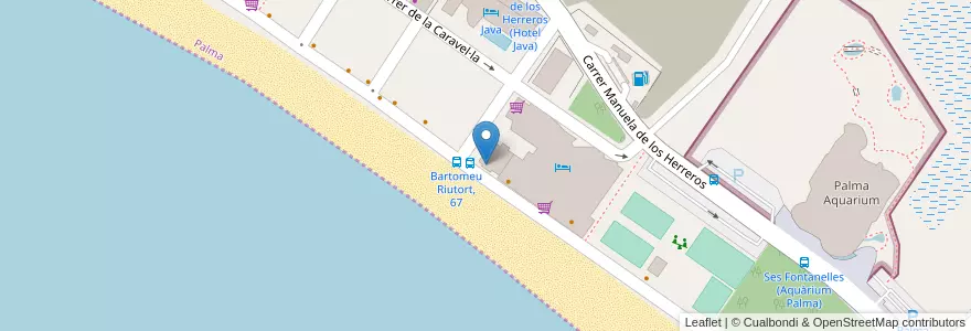 Mapa de ubicacion de Salón de Juegos en スペイン, バレアレス諸島, España (Mar Territorial), パルマ, バレアレス諸島, パルマ.