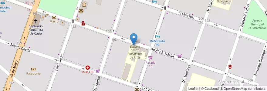 Mapa de ubicacion de Salon de muestras Alfio Griffasi en الأرجنتين, La Rioja, Departamento Chilecito, Chilecito.