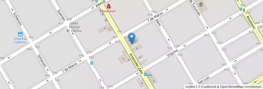 Mapa de ubicacion de Salón de Peinado en الأرجنتين, ريو نيغرو, Departamento Adolfo Alsina, Viedma, Viedma.