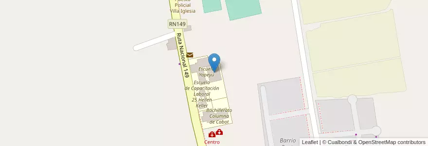 Mapa de ubicacion de Salón de Usos Múltiples en アルゼンチン, サンフアン州, チリ, Iglesia.