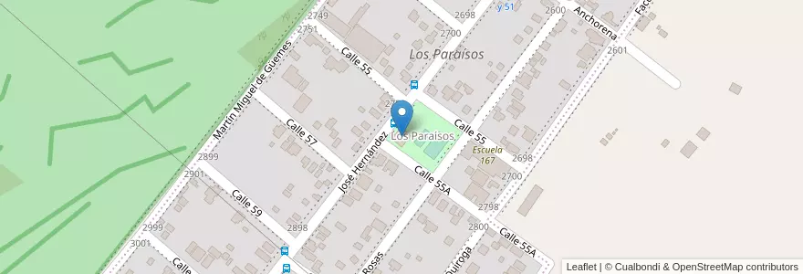 Mapa de ubicacion de Salón de usos múltiples en Argentinien, Misiones, Departamento Capital, Municipio De Posadas.