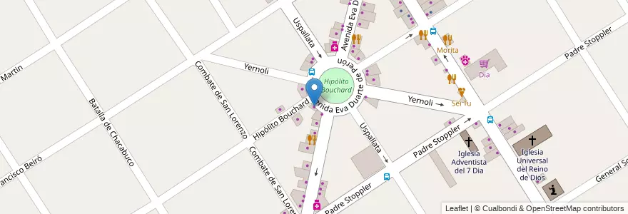 Mapa de ubicacion de Salón de Ventas en Argentine, Province De Buenos Aires, Partido De Malvinas Argentinas, Grand Bourg.