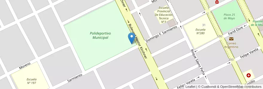 Mapa de ubicacion de Salón del Bicentenario en Arjantin, Catamarca, Departamento La Paz, Municipio De Recreo, Recreo.