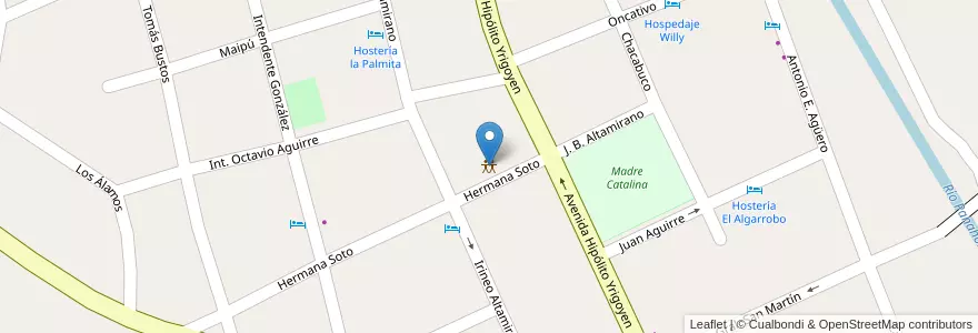 Mapa de ubicacion de Salón del Pregrino en Arjantin, Córdoba, Departamento San Alberto, Villa Cura Brochero, Pedanía Tránsito, Municipio De Villa Cura Brocheroa.