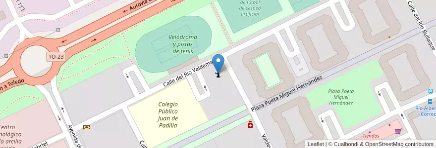 Mapa de ubicacion de Salón del Reino de los testigos cristianos de Jehová en İspanya, Castilla-La Mancha, Toledo, Toledo, Toledo.