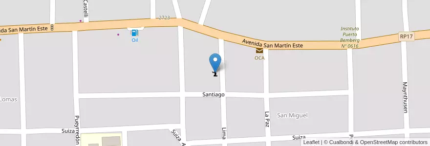 Mapa de ubicacion de Salón del Reino de los Testigos de Jehová en Argentinien, Misiones, Departamento Eldorado, Municipio De Eldorado, Eldorado.