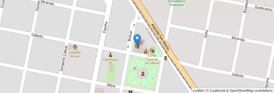 Mapa de ubicacion de Salón Della Valle en Argentina, Santa Fe, Departamento San Lorenzo, Municipio De Timbúes.