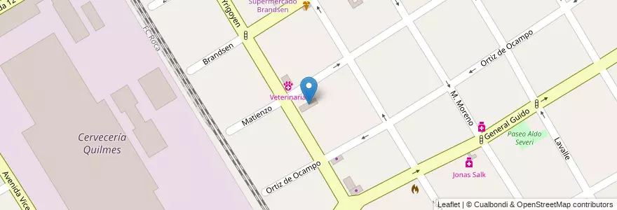 Mapa de ubicacion de Salón Multieventos en アルゼンチン, ブエノスアイレス州, Partido De Quilmes, Quilmes.
