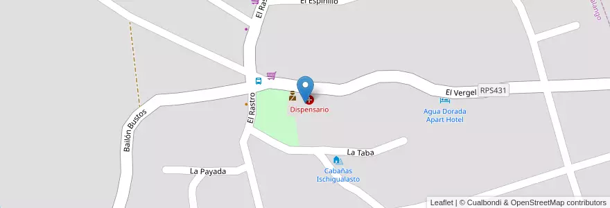 Mapa de ubicacion de Salon Multiusos en 阿根廷, Córdoba, Departamento Punilla, Pedanía San Roque, Municipio De Cabalango, Cabalango.
