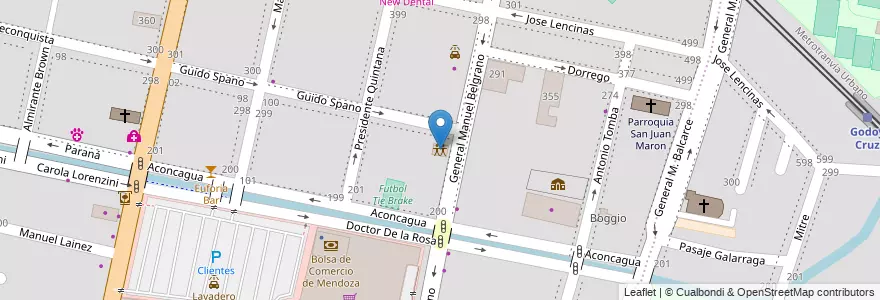 Mapa de ubicacion de Salón Playhouse (Pelotero) en Argentinien, Chile, Mendoza, Godoy Cruz, Departamento Godoy Cruz, Distrito Ciudad De Godoy Cruz.