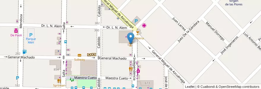Mapa de ubicacion de Saloon Kid en Arjantin, Buenos Aires, Partido De Morón, Morón.