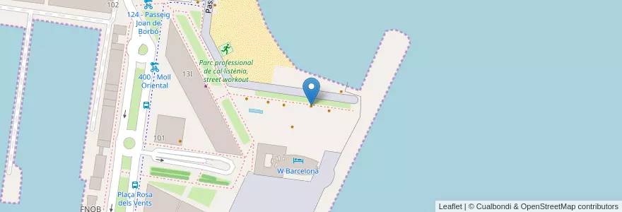 Mapa de ubicacion de Salt Restaurant & Beach Club en España, Catalunya, Barcelona, Barcelonès, Barcelona.