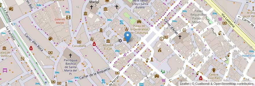 Mapa de ubicacion de Salterio en إسبانيا, كتالونيا, برشلونة, بارسلونس, Barcelona.