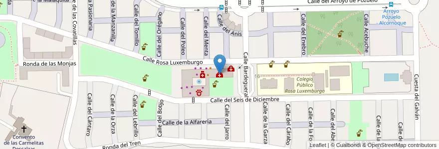 Mapa de ubicacion de Salude en Spagna, Comunidad De Madrid, Comunidad De Madrid, Área Metropolitana De Madrid Y Corredor Del Henares, Madrid.