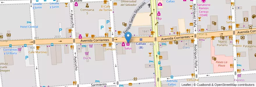 Mapa de ubicacion de Salus, Balvanera en Аргентина, Буэнос-Айрес, Comuna 3, Буэнос-Айрес.