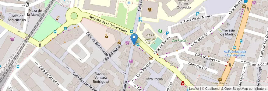 Mapa de ubicacion de Salvador en Испания, Мадрид, Мадрид, Área Metropolitana De Madrid Y Corredor Del Henares, Leganés.