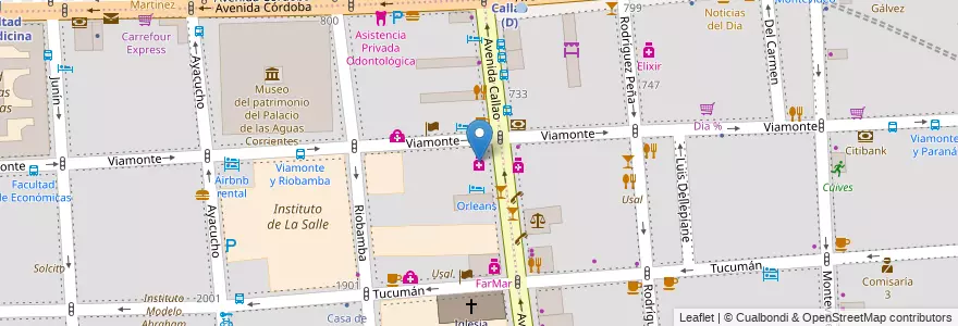 Mapa de ubicacion de Salvador, Balvanera en Argentinien, Ciudad Autónoma De Buenos Aires, Comuna 3, Buenos Aires.