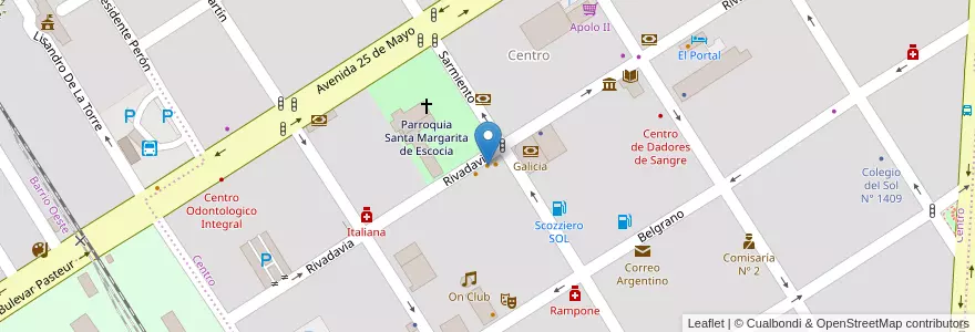 Mapa de ubicacion de Salvia en 阿根廷, Santa Fe, Departamento San Jerónimo, Municipio De Gálvez, Gálvez.
