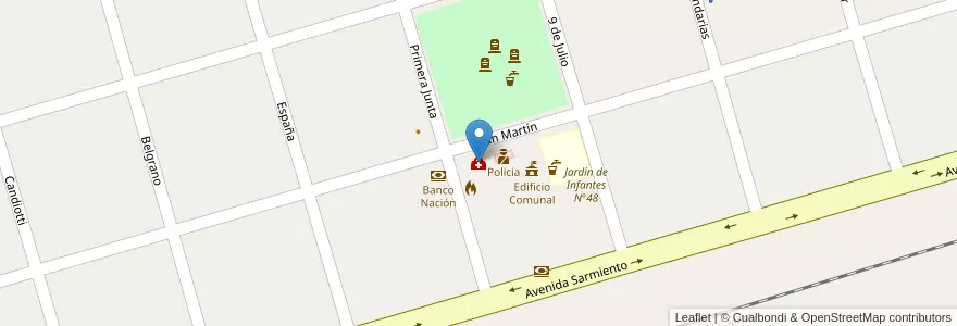 Mapa de ubicacion de S.A.M.C.O en Argentinië, Santa Fe, Departamento Constitución, Municipio De Santa Teresa, Santa Teresa.