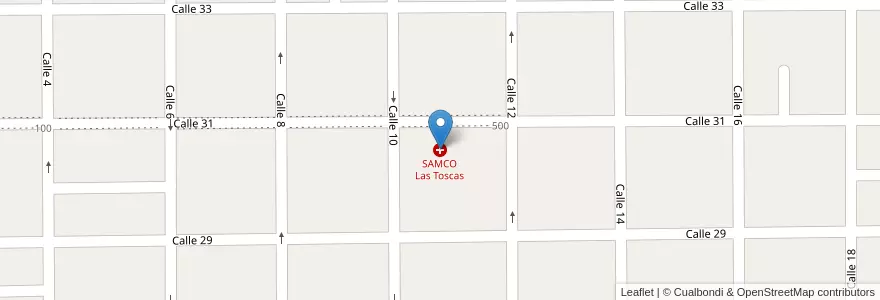 Mapa de ubicacion de SAMCO Las Toscas en Arjantin, Santa Fe, Departamento General Obligado, Municipio De Las Toscas.