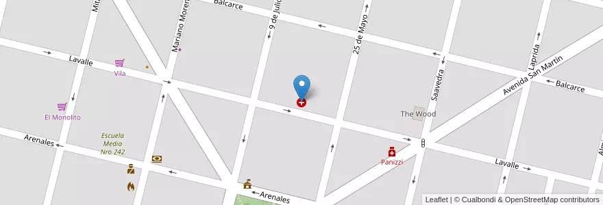 Mapa de ubicacion de Samco Totoras en الأرجنتين, سانتا في, Departamento Iriondo, Municipio De Totoras.