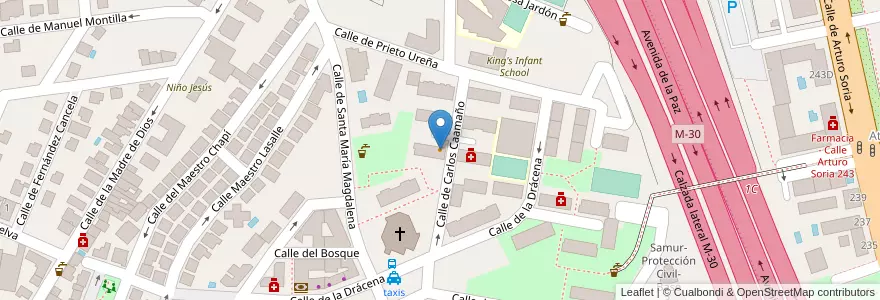 Mapa de ubicacion de Samm en Sepanyol, Comunidad De Madrid, Comunidad De Madrid, Área Metropolitana De Madrid Y Corredor Del Henares, Madrid.