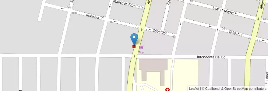 Mapa de ubicacion de San Agustin en 아르헨티나, Córdoba, Departamento Presidente Roque Sáenz Peña, Pedanía La Amarga, Municipio De Laboulaye, Laboulaye.